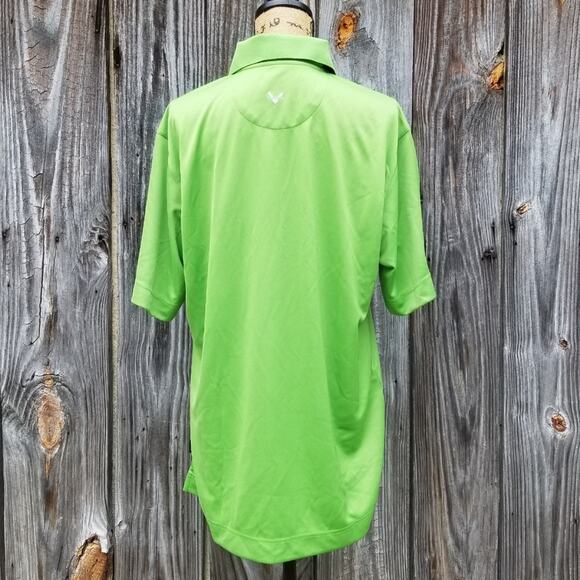 Callaway Golf Polo Shirt Size L Embroidered Short Sleeves Bright Green UPF15 NWT - Picture 3 of 8